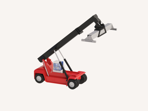 Container Reach Stacker DRT450 Vereinfacht 3D Modell