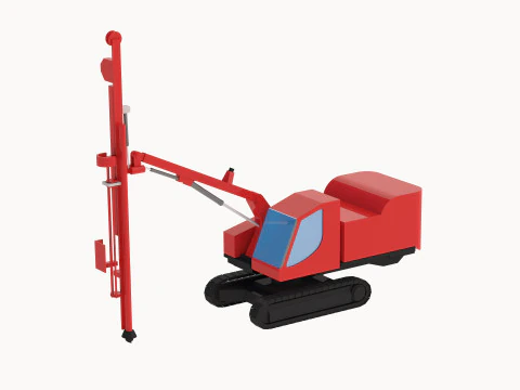 Drill Rig Construction DX780 Simplified 3D Model