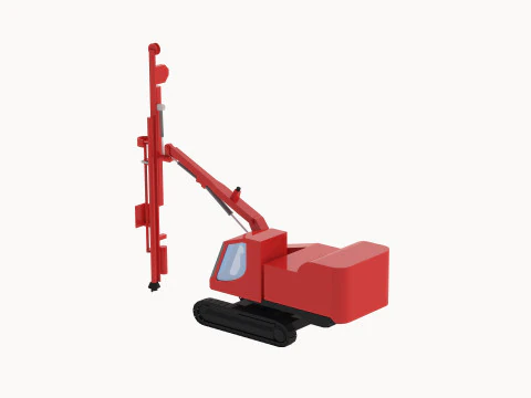 Drill Rig Construction DX780 Simplified 3D Model