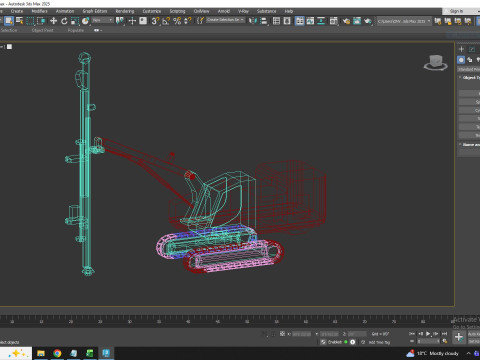 Drill Rig Construction DX800 Simplified 3D Model