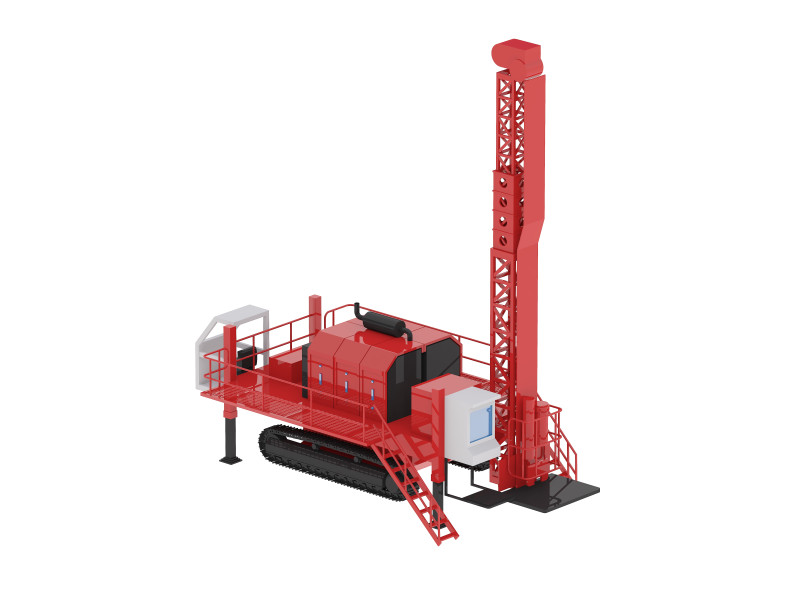 Drill Rig Core DE740 Simplified 3D Model .c4d .max .obj .3ds .fbx .stl .blend