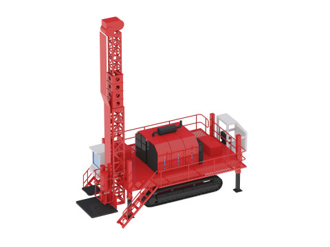 Drill Rig Core DE740 Simplified 3D Model