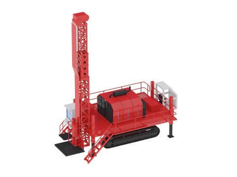 Drill Rig Core DE740 Simplified 3D Model