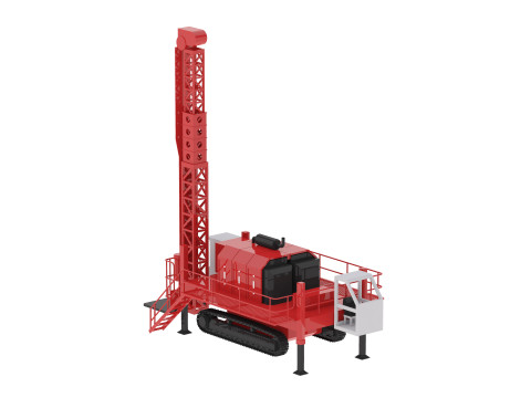 Drill Rig Core DE740 Simplified 3D Model