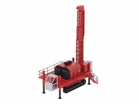 Drill Rig Core DE740 Simplified 3D Model