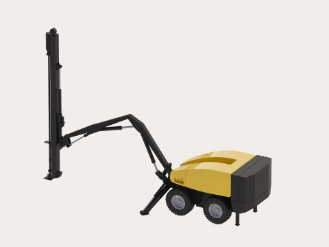 Bohrger&auml;t Flexiroc T15 Vereinfacht 3D Modell