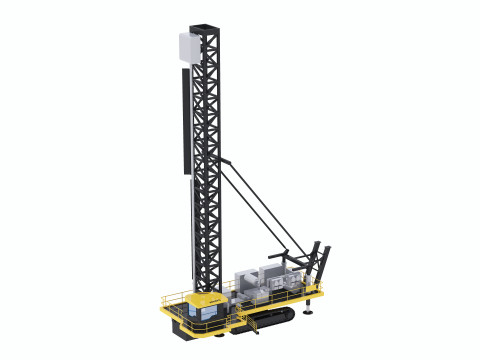 Drill Rig Mining 250XPC 3D Model