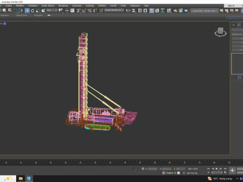Drill Rig Blasthole 320XPC Simplified 3D Model