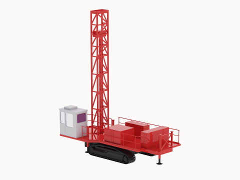 Drill Rig Mining D55SP semplificato Modello 3D