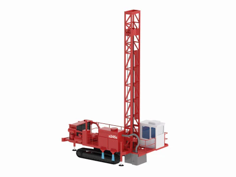 Drill Rig Mining D245S 3D Model