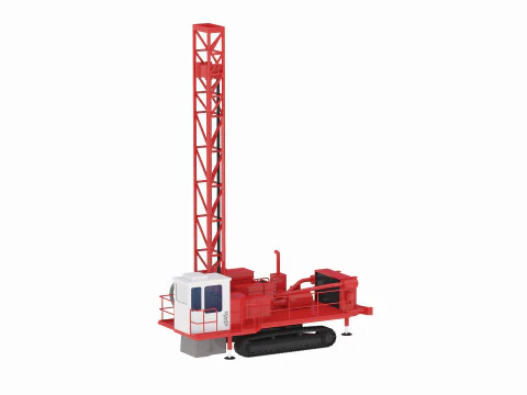 Drill Rig Mining D245S 3D Model