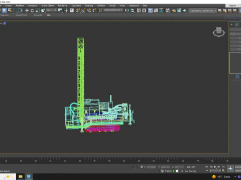 Drill Rig Mining D245S 3D Model