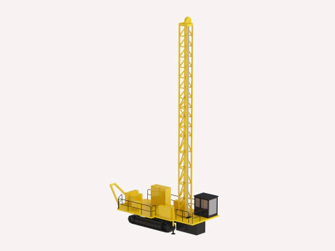 Constru&ccedil;&atilde;o da plataforma de perfura&ccedil;&atilde;o D6240 simplificada Modelo 3D