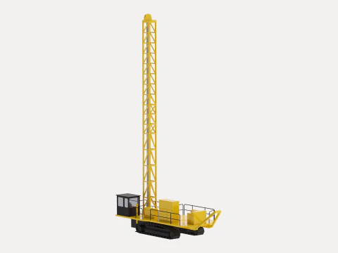 Drill Rig Construction D6240 Simplified 3D Model
