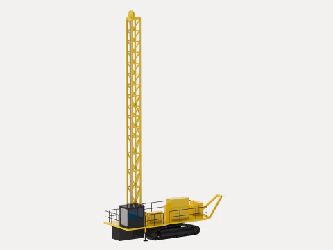 Drill Rig Construction D6240 Simplified 3D Model