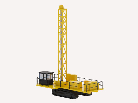 Drill Rig Mining D6290 semplificato Modello 3D
