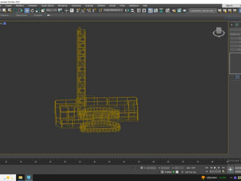 Drill Rig Mining D6290 Simplified 3D Model