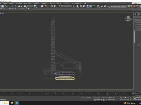 Drill Rig Mining D6640 Simplified 3D Model