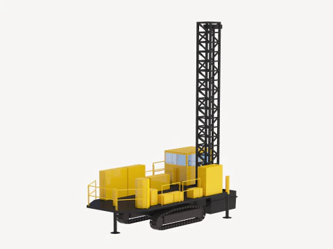 Drill Rig Construction M45 Simplified 3D Model