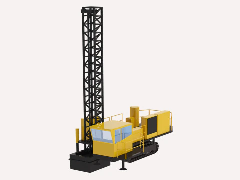 Drill Rig Construction M45 Simplified 3D Model