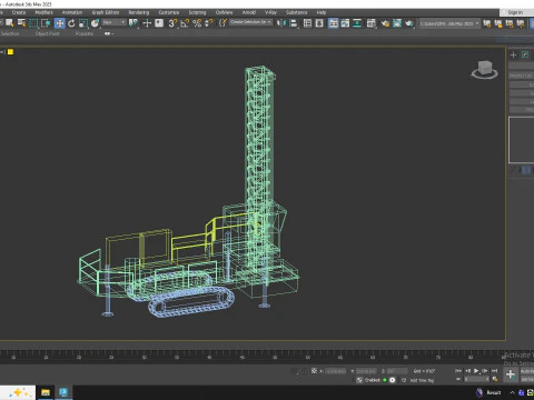 Drill Rig Construction M45 Simplified 3D Model