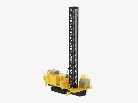 Drill Rig Mining DMH Simplified 3D Model