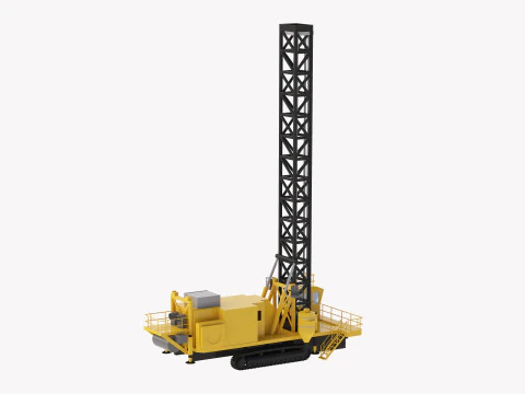 Drill Rig Mining DMH Simplified 3D Model