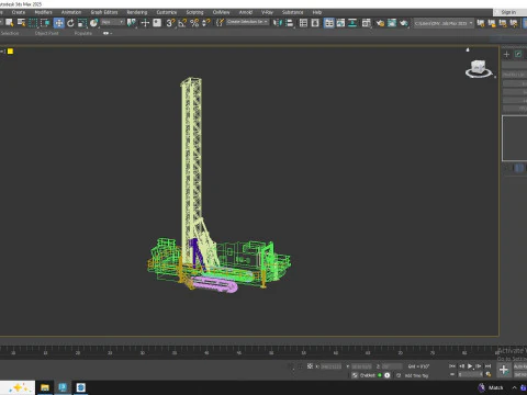 Drill Rig Mining DMH Simplified 3D Model