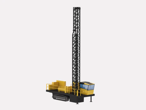Drill Rig Mining ER Simplified 3D Model