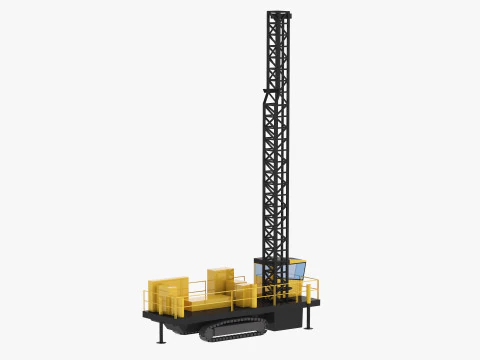 Drill Rig Mining ER Simplified 3D Model