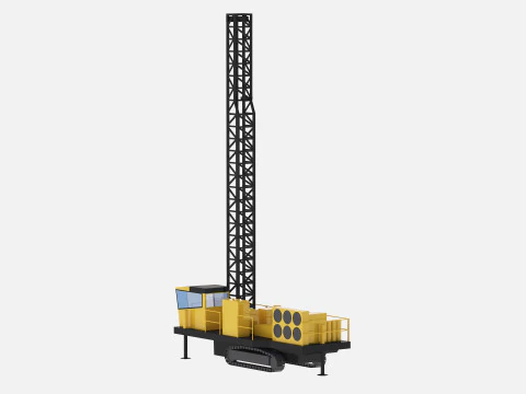 Drill Rig Mining ER Simplified 3D Model