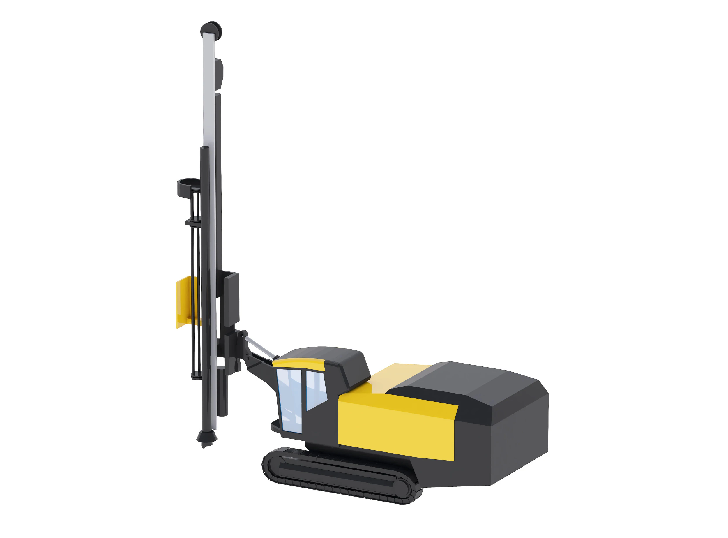 Drill Rig Smart Roc CL Simplified 3D Model .c4d .max .obj .3ds .fbx .stl .blend