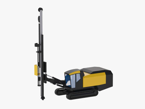 Drill Rig Smart Roc CL Simplified 3D Model