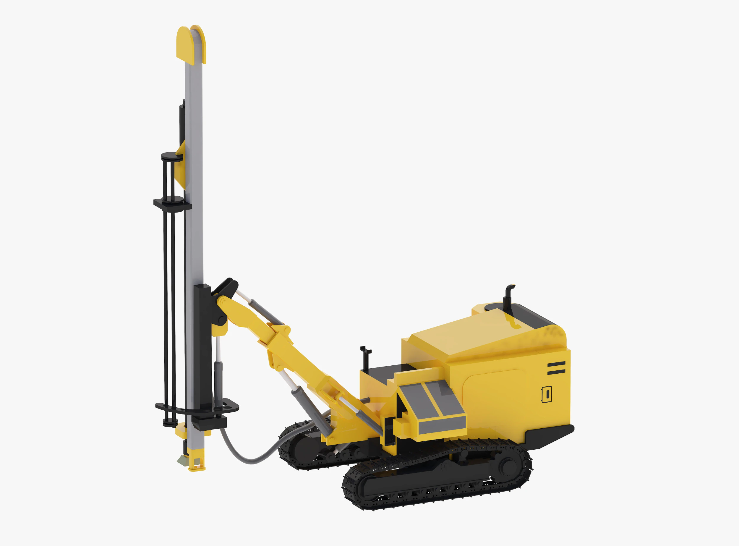Drill Rig Surface Mining D40SH 3D Model .c4d .max .obj .3ds .fbx .stl .blend 
