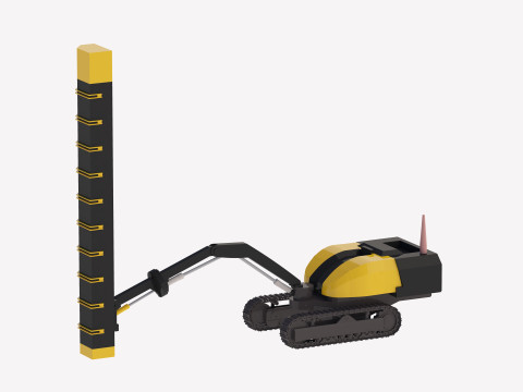 Tettoia per perforatrice T20 semplificata Modello 3D