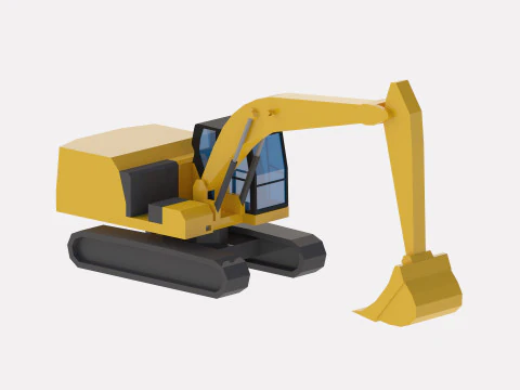 Excavator Construction 323 Simplified 3D Model