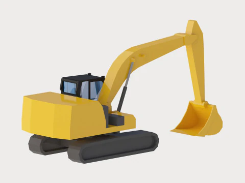 Excavator Construction 323 Simplified 3D Model