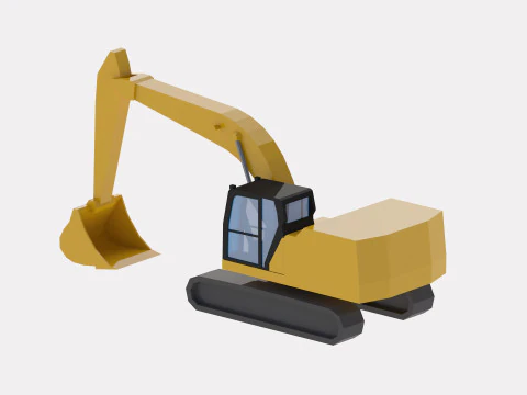 Excavator Construction 323 Simplified 3D Model