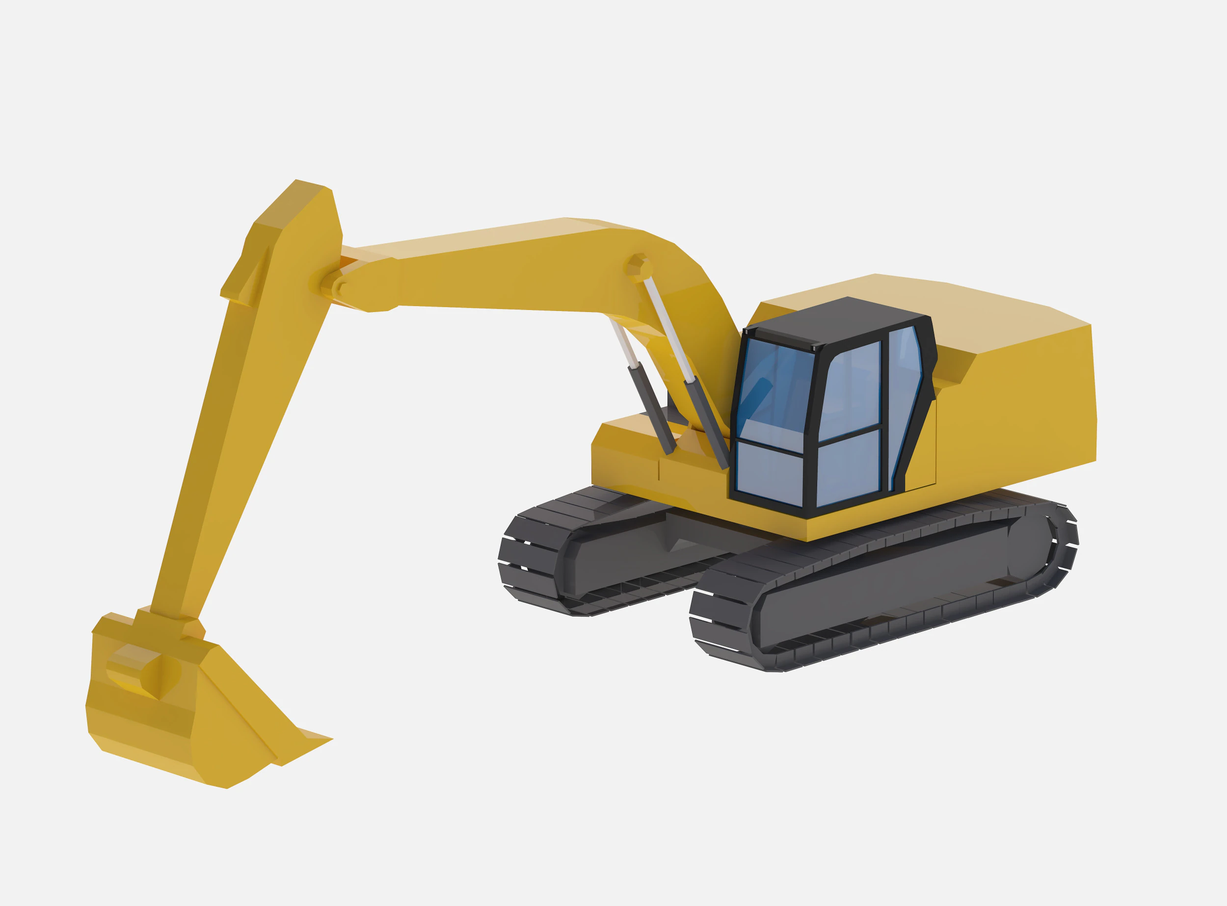 Excavator Construction 330 Simplified 3D Model .c4d .max .obj .3ds .fbx .stl .blend