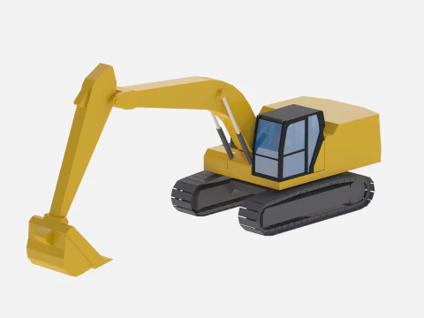 Graafmachineconstructie 330 Vereenvoudigd 3D Model