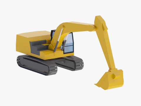 Excavator Construction 330 Simplified 3D Model