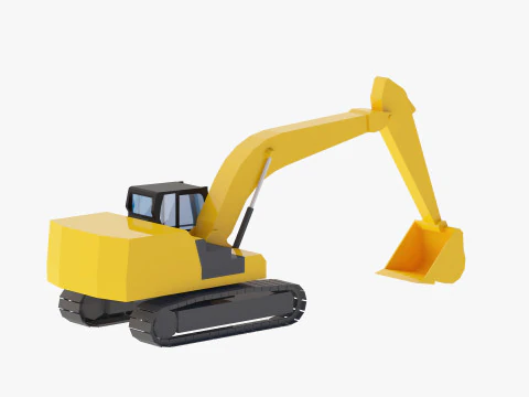 Excavator Construction 330 Simplified 3D Model