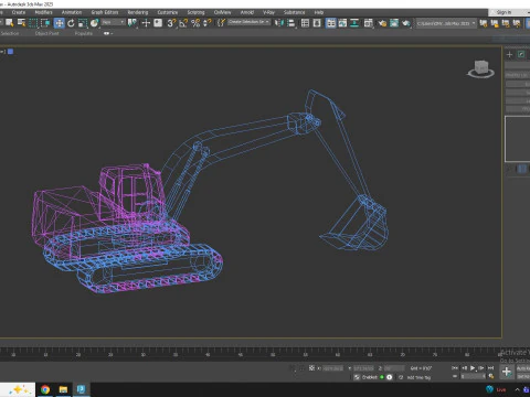 Excavator Construction 330 Simplified 3D Model
