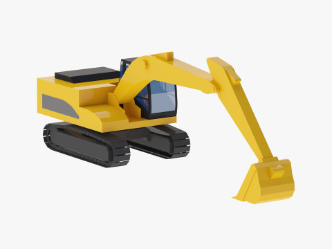 Baggerkonstruktion 336D vereinfacht 3D Modell