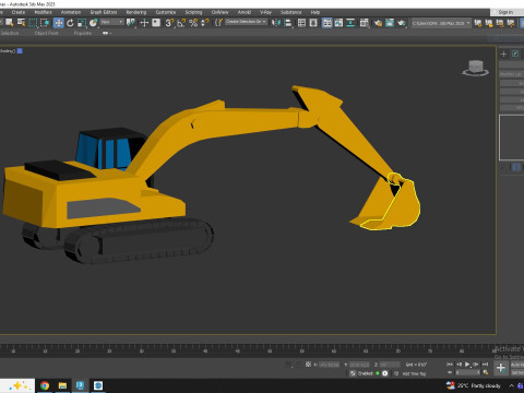 Baggerkonstruktion 336D vereinfacht 3D Modell