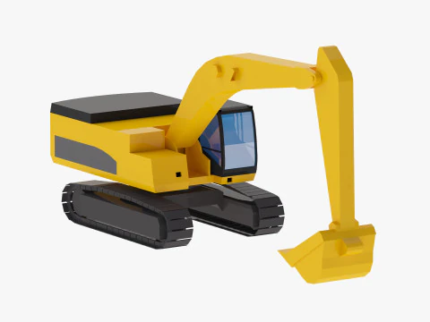 Excavator Construction 385C L Simplified 3D Model
