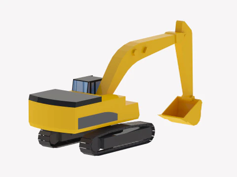 Excavator Construction 385C L Simplified 3D Model