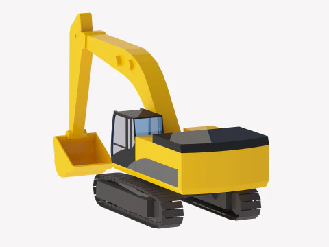 Excavator Construction 385C L Simplified 3D Model