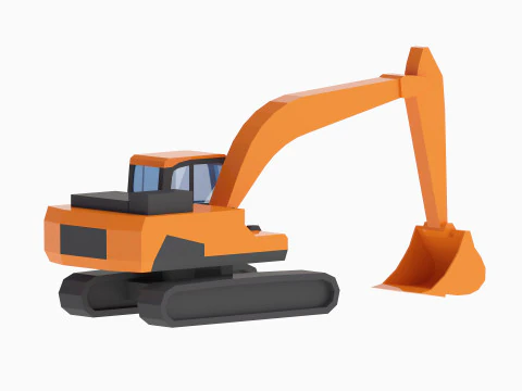 Excavator Construction DX225LC-5 Simplified 3D Model
