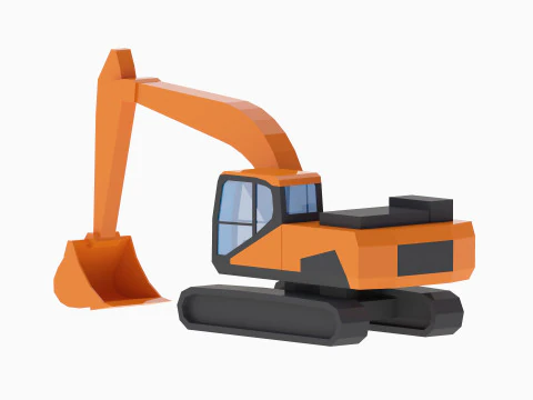 Excavator Construction DX225LC-5 Simplified 3D Model